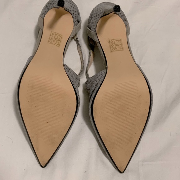 Sexy 4” grey/silver dressy shoes — worn once inside only - Picture 5 of 6